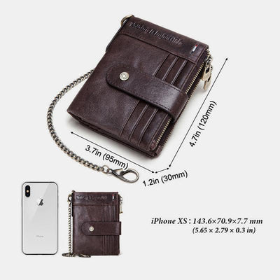 RFID Large Capacity Anti-theft Wallet With Chain