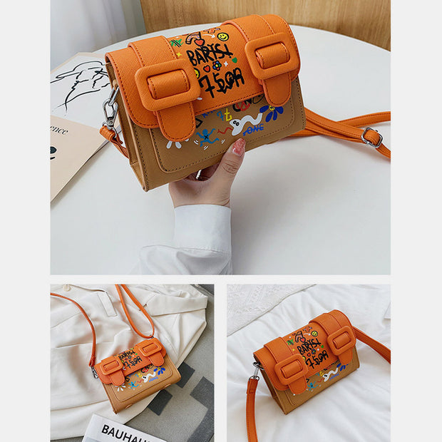 Graffiti Small Phone Purse Fashion Crossbody Shoulder Bag Handbag