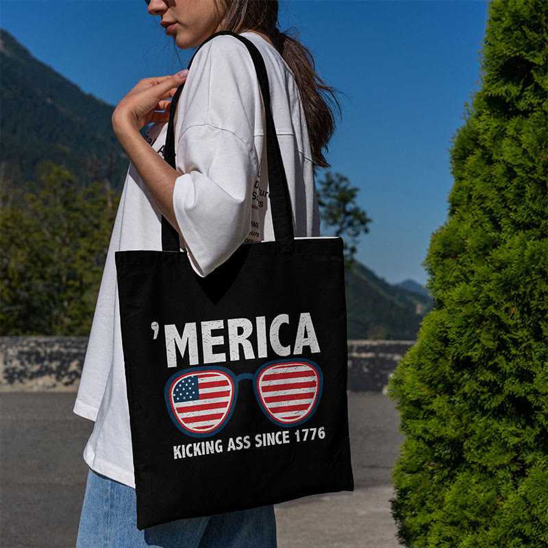 Tote For Women American Flag Printing Multiple Pattern Shoulder Bag