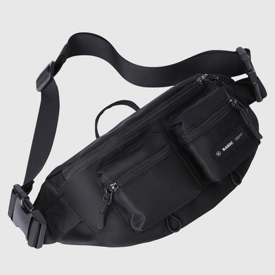 Waist Bag For Men Outdoor Simple Waterproof Nylon Crossbody Bag