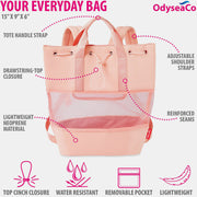 Lightweight Fashion Mesh Backpack Beach Gym Neoprene Drawstring Handbag