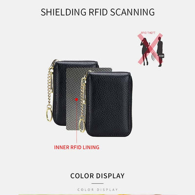 RFID Large Capacity Card Holder With Key Chain