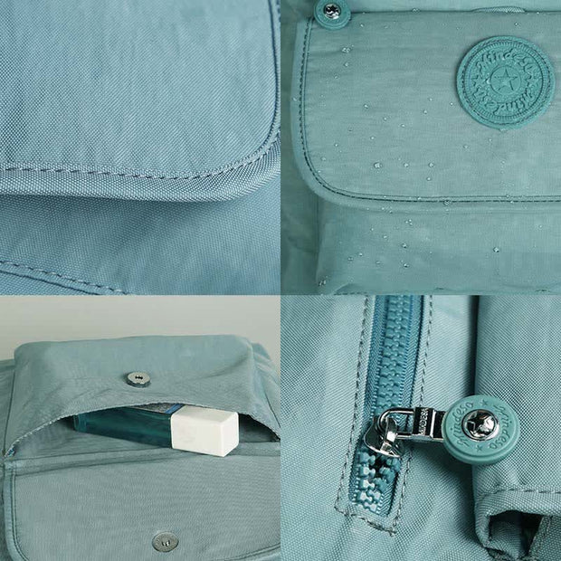 Multifunction Nylon Backpack Lightweight Waterproof Crossbody Bag Handbag Purse