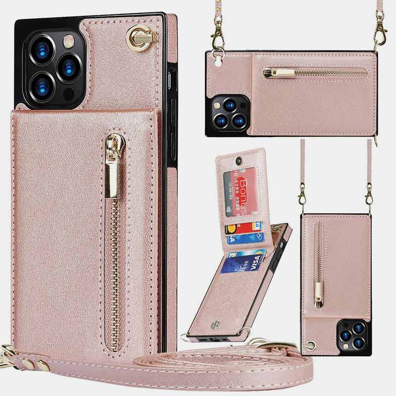 Functional iPhone Samsung Phone Case Mini Phone Bag with Card Holder