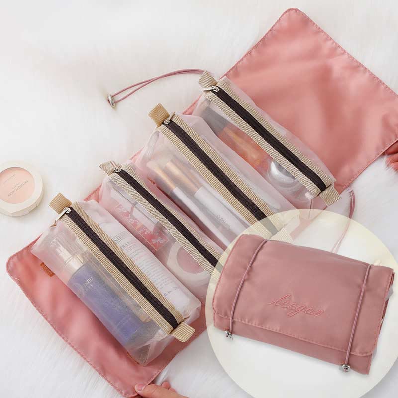 Storage Bag For Women Travel Portable Waterproof Folding Mesh Makeup Bag