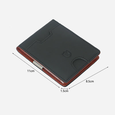 RFID Blocking Wallet For Men Slim Leather Money Clip