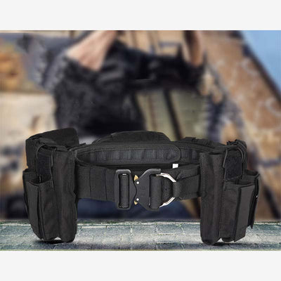 Tactical Belt For Outdoor Patrol Multifunctional Detachable Nylon Waist Bag