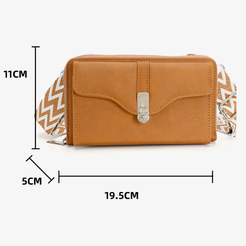 Crossbody Phone Bag Detachable Wide Strap Wallet For Women