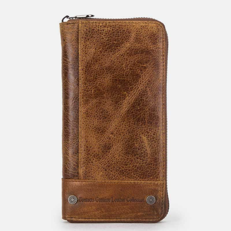 Retro Multifunctional Genuine Leather RFID Wallet