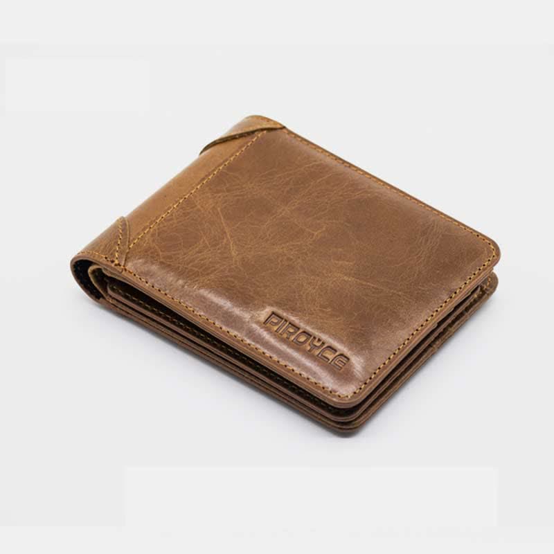 Men's Real Leather Wallet Bifold Multi-slot with Detachable Card Holder