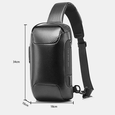 Waterproof Sling Bag With USB Charging Port