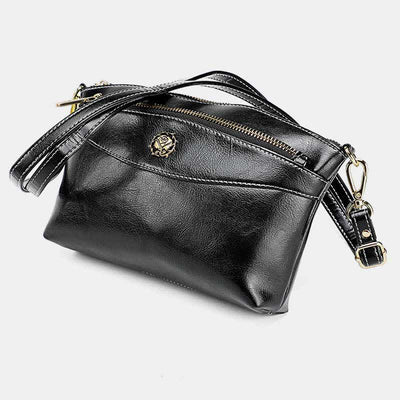 Retro Real Leather Crossbody Bag for Women Roomy Small Phone Bag