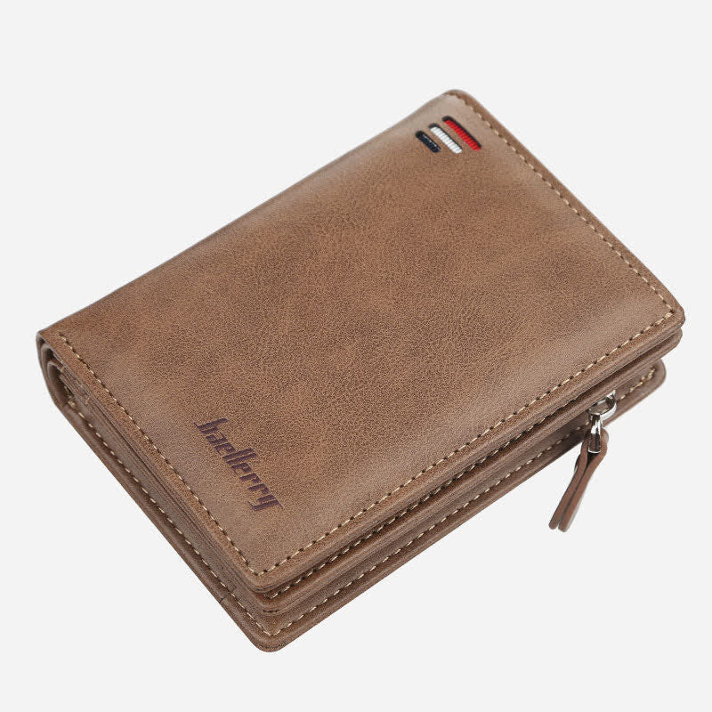 Front Pocket Wallet for Men Multi-Slot Leather Wallet with ID Window