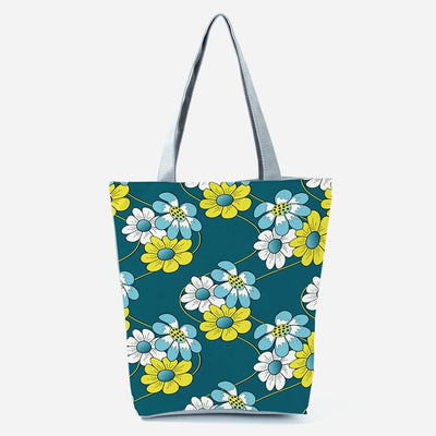 Tote Bag For Women Floral Print Large Capacity Shoulder Bag