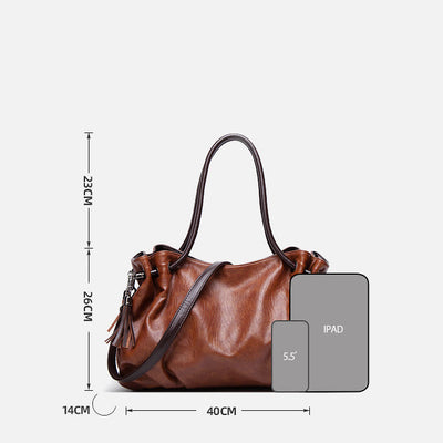 Classic Shoulder Bag For Women Commuter Large Crossbody Leather Bag