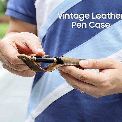 Pencil Case For Business Vintage Creative Leather Pen Case