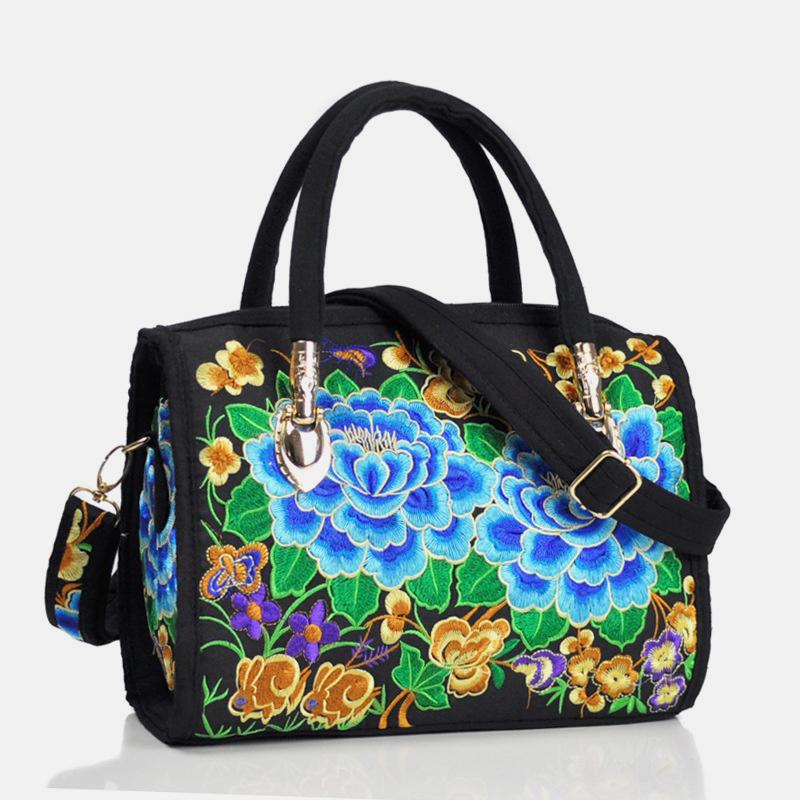 Large Capacity Multicolor Embroidered Ethnic Tote