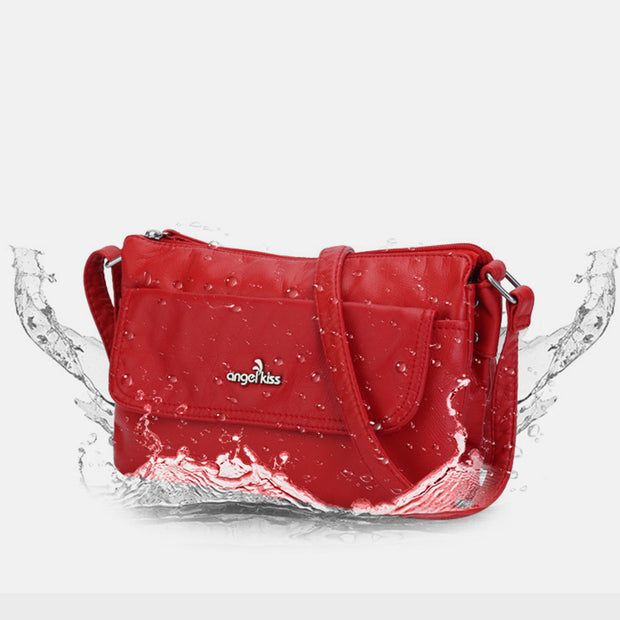 Multi-Compartment Soft Elegant Crossbody Bag