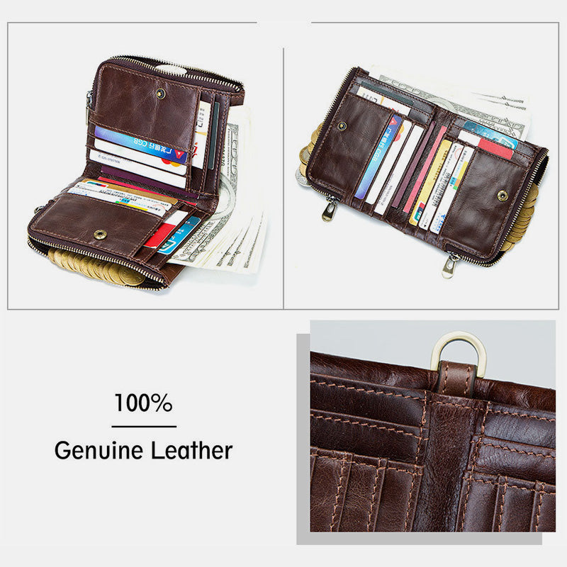 RFID Anti-theft Multi-slot Bifold Wallet