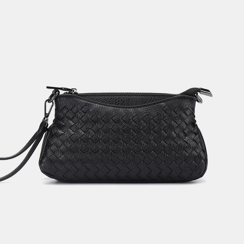 Stylish Woven Crossbody Bag With Wristlet