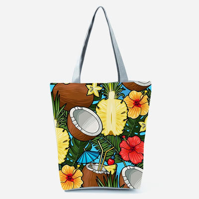 Tote Bag For Women Floral Print Large Capacity Shoulder Bag