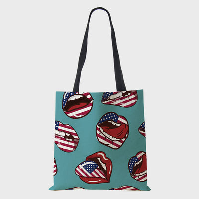 Tote For Women American Flag Printing Multiple Pattern Shoulder Bag