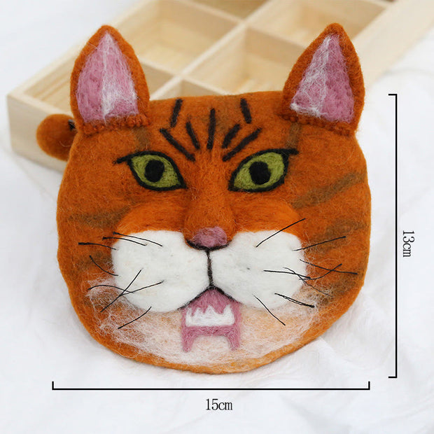 Wool Felt Wallet For Kids Funny Tiger Cute Coin Purse