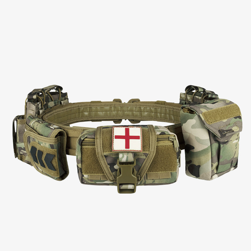 Tactical Belt For Outdoor Patrol Multifunctional Detachable Nylon Waist Bag