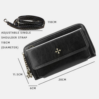 Multi-Compartment Large Capacity Vintage Crossbody Phone Purse