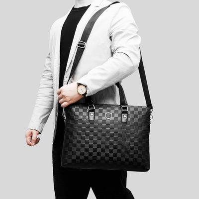 Briefcase For Men Business Trip Elegant Waterproof Crossbody Bag