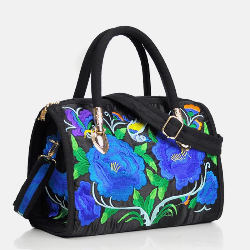 Large Capacity Multicolor Embroidered Ethnic Tote