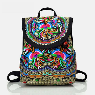 Ethnic Vintage Embroidered Travel Backpack