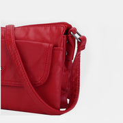Multi-Compartment Soft Elegant Crossbody Bag