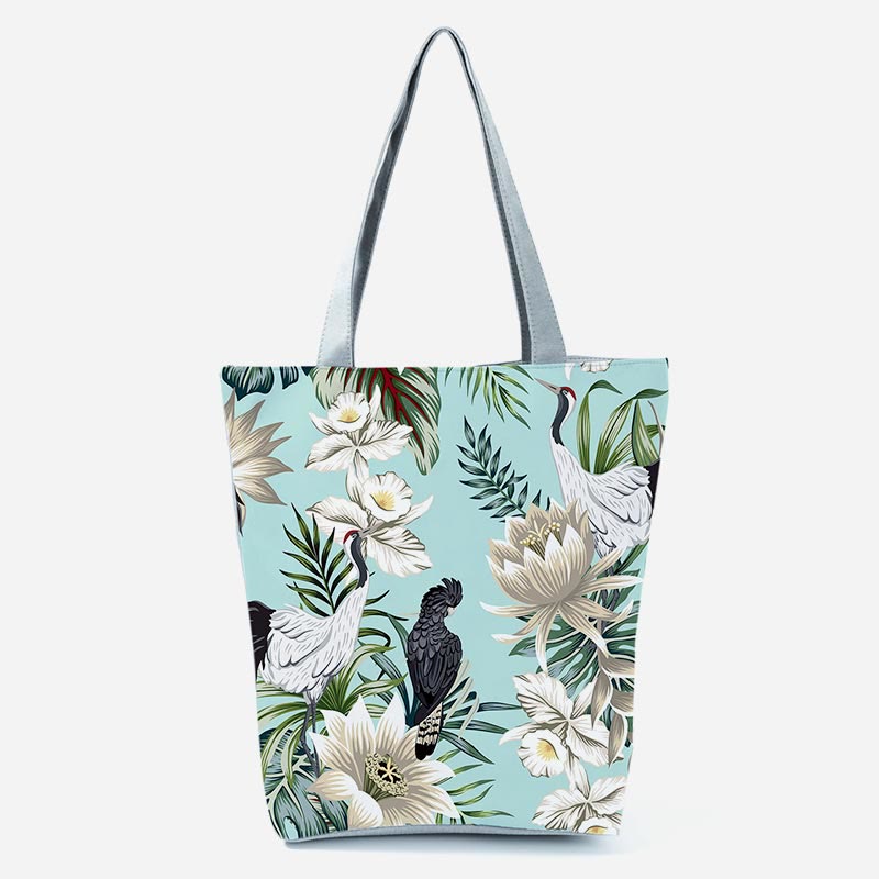 Tote Bag For Women Floral Print Large Capacity Shoulder Bag