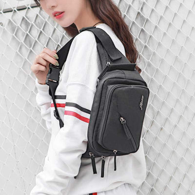 Unisex Waist Bag Lightweight Multi Pocket Chest Bag Crossbody Bag