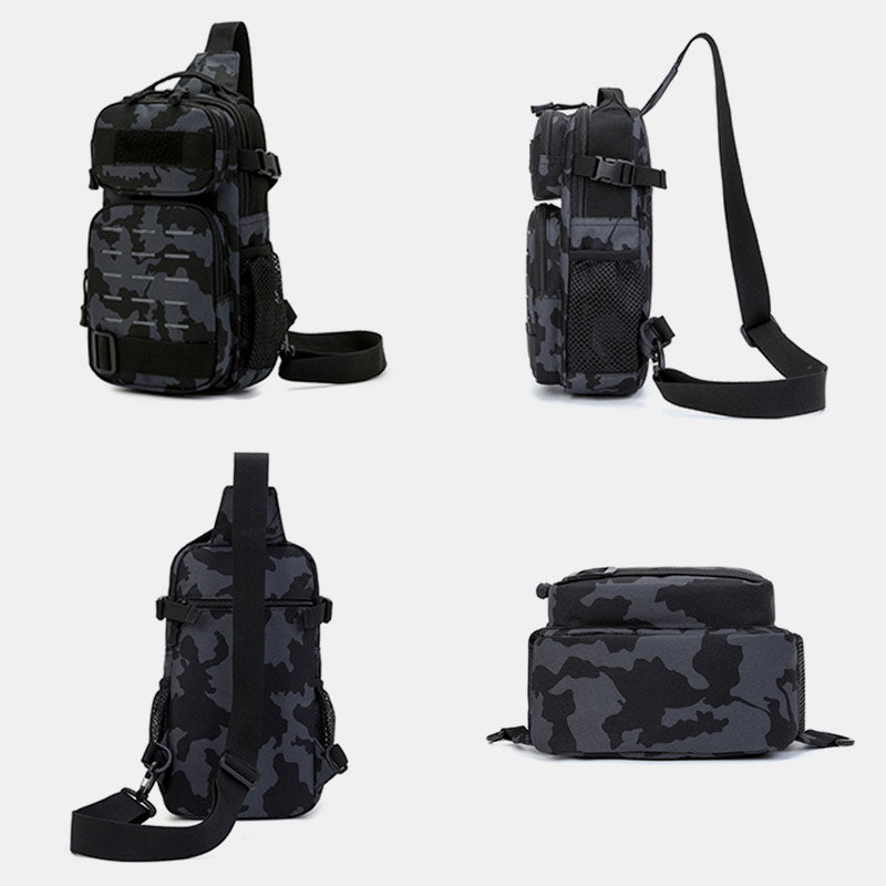 Waterproof Durable Tactical Camouflage Sling Bag With Reflective Strap