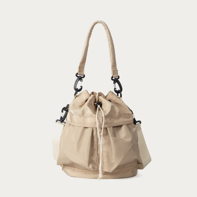 Lightweight Bucket Bag Top Handle Satchel with Crossbody Strap