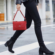 Multi-Compartment Soft Elegant Crossbody Bag