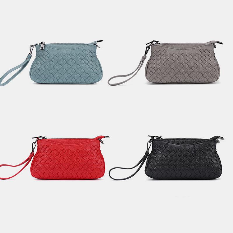 Stylish Woven Crossbody Bag With Wristlet