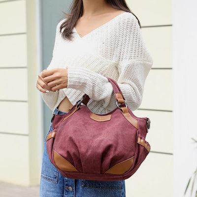 Large Capacity Vintage Shoulder Crossbody Bag