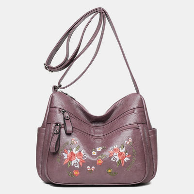 Large Capacity Embroidery Durable Crossbody Bag