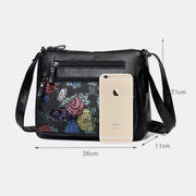 Women Multi-pocket Floral Crossbody Bag Roomy Shoulder Handbag Purses