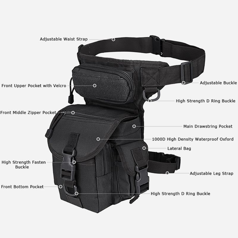 Multipurpose Leg Bag For Men Outdoor Riding Military Oxford Tactical Bag