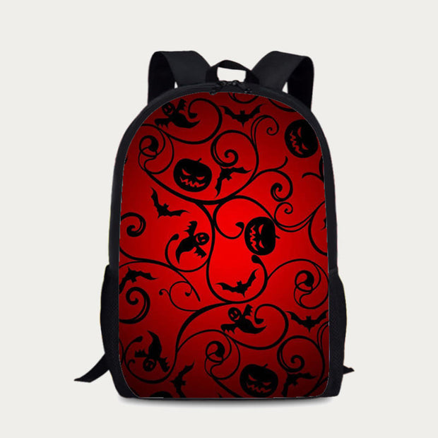 Backpack For Halloween Party Pumpkin Pattern Nylon Festival Daypack