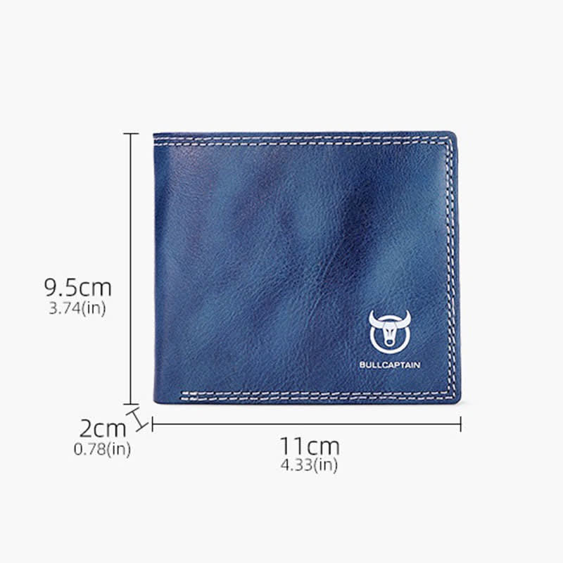 Leather Wallet for Men Slim Bifold Leather Wallet with RFID Blocking