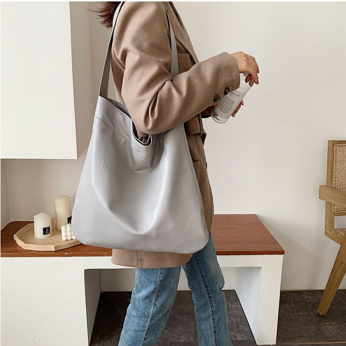 Soft Vegan Leather Tote For Women Commuter Classic Shoulder Bag