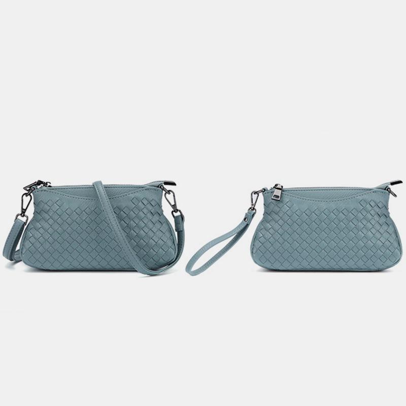 Stylish Woven Crossbody Bag With Wristlet