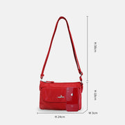 Multi-Compartment Soft Elegant Crossbody Bag