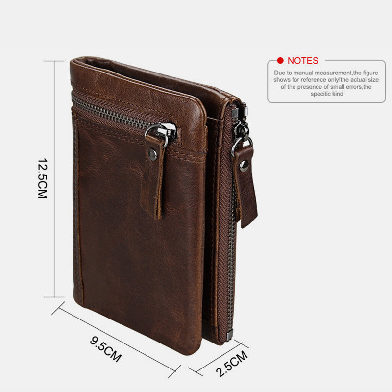 RFID Crazy Horse Leather Wallet