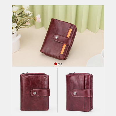 RFID Multifunctional Leather Vintage Wallet